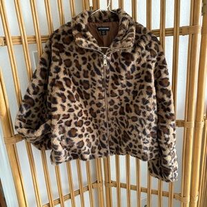 Leopard Faux Fur Coat